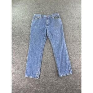 Vintage Lee Jeans Mens 38x32 Blue Cotton Relaxed Fit Casual Premium Denim USA